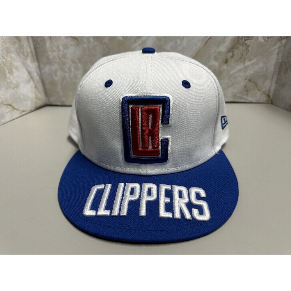 New Era 59Fifty NBA Los Angeles Clippers Top Wordmark Logo Fitted Hat Size 8